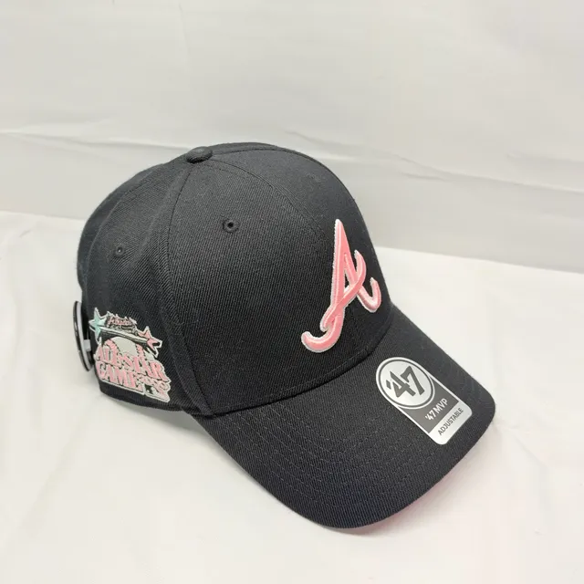 47 Brand Atlanta Braves MLB ASG Side Patch MVP Hat Adjustable Noir Rose