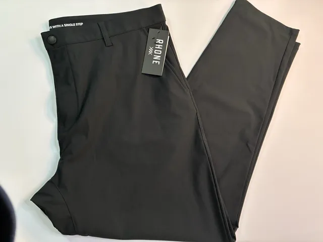 Rhone Commuter Pants Slim W38-30L Black Flex-Knit