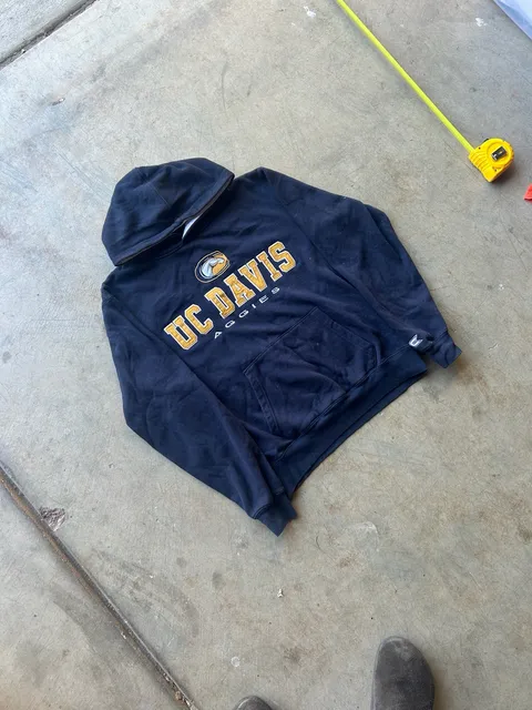 Colosseum Athletics UC Davis Aggies Hoodie Size S Navy Blue Sweatshirt