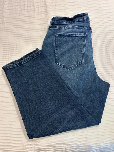Simply Vera Vera Wang Relaxed Boyfriend Crop Size 16 Blue Denim Jeans