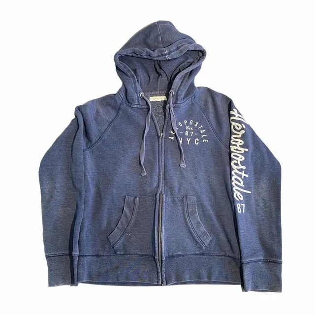 Aeropostale Full-Zip Hoodie Size M Blue