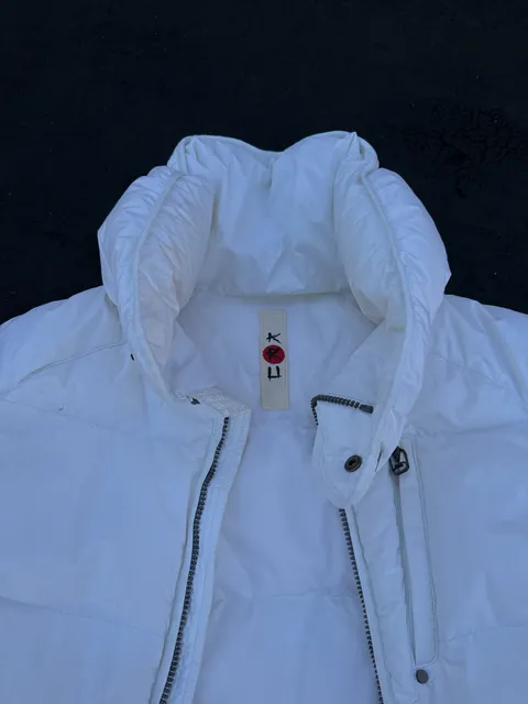 Kru Puffer Jacket Size M White St. Moritz