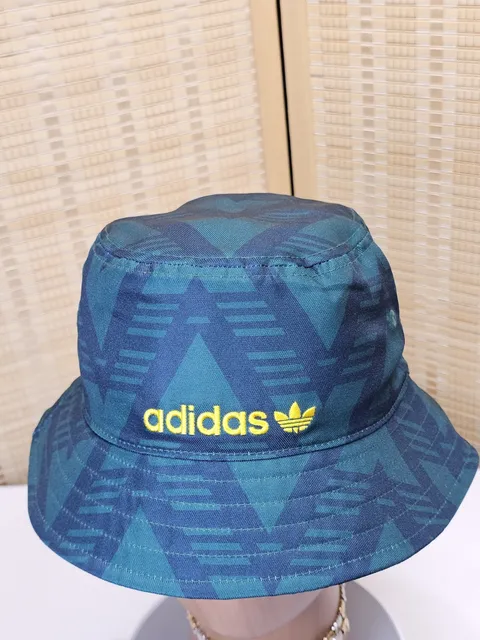 Title: adidas Originals Kids Bucket Hat Green Yellow Bruised Banana Print KE2398