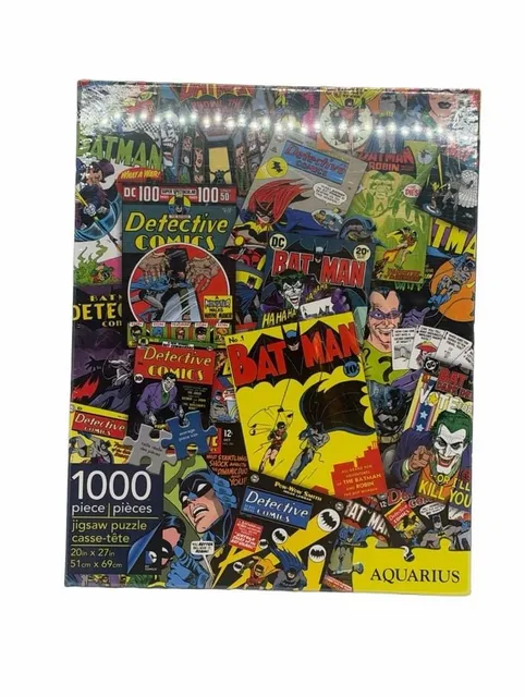 Aquarius Batman Comic Covers 1000 Piece Jigsaw Puzzle New In Plastic Wrap