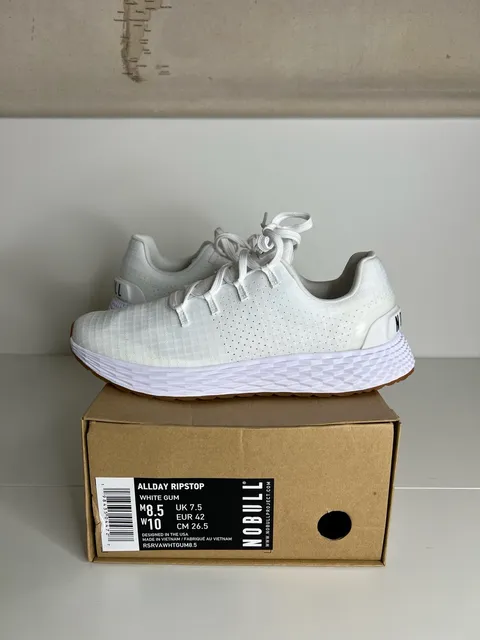 Nobull Allday Ripstop Size W10 M8.5 White Gum Sneakers