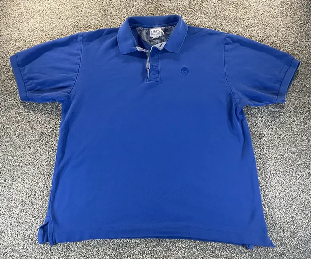 1990’s Vintage Chaps Ralph Lauren Blue Polo Shirt XL Great Condition