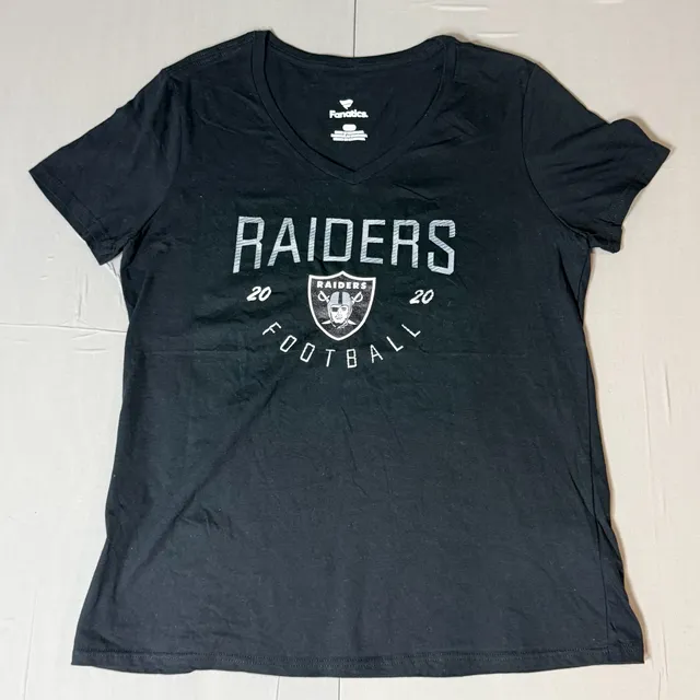 Fanatics Las Vegas Raiders women's V-Neck T-Shirt Size L