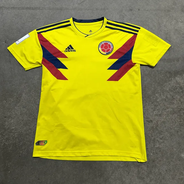 Adidas Colombia 2018 World Cup Soccer Jersey Climalite Size M Russia Patch