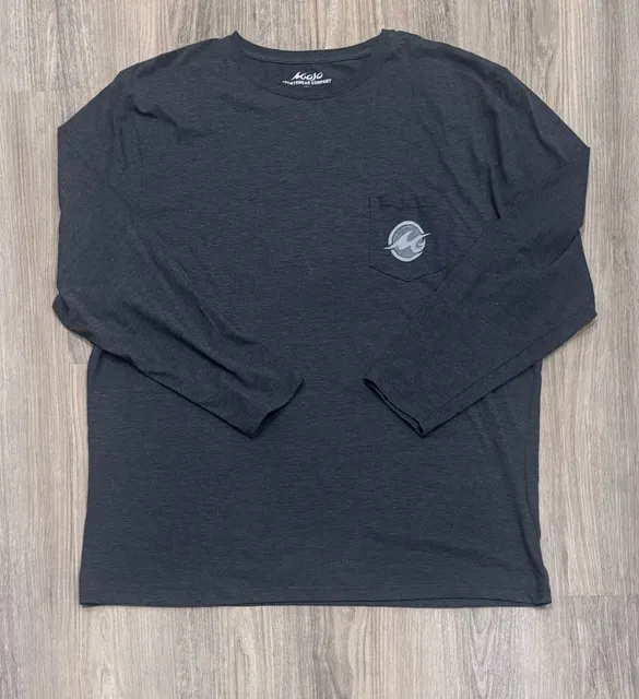 Mojo Sportfishing Gear Long Sleeve Pocket T-Shirt Size 3XL Dark Heather Gray