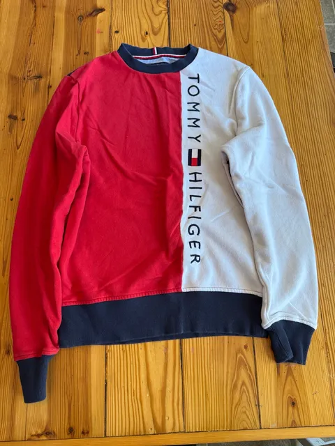 Tommy Hilfiger Crewneck Sweatshirt Size XS Red White Blue Colorblock