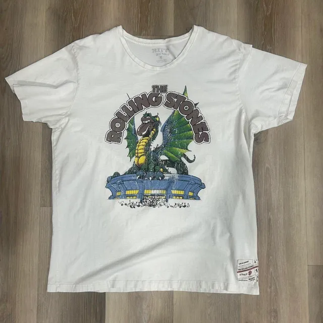 Riff Stars The Rolling Stones Graphic Tee Size XL White Band T-Shirt