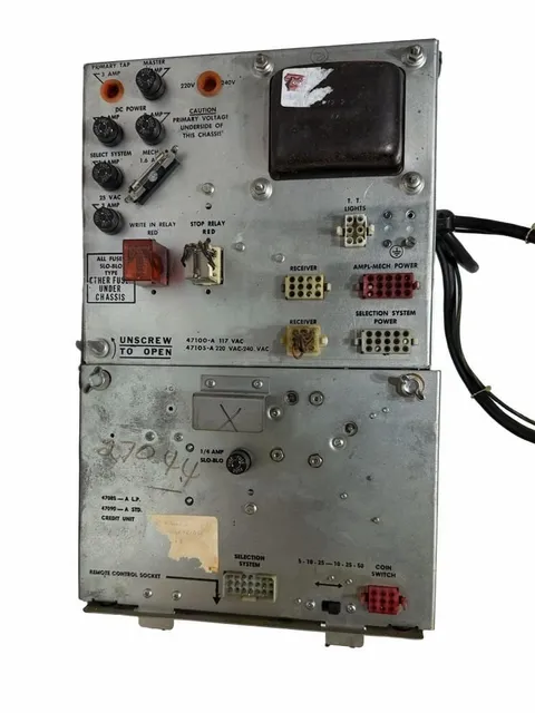 Rock-Ola 488 Power Supply And Credit Unit 47100-A/47105-A and 47805/47090-A