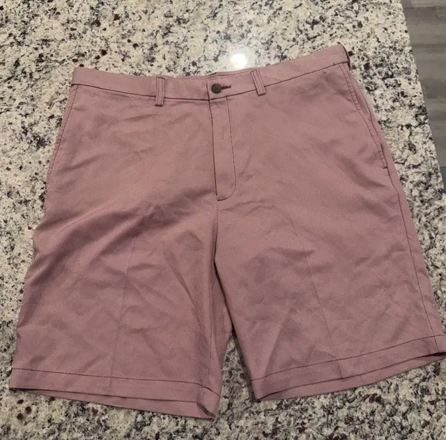 Haggar Cool 18 Pro Oxford Short Size 38W Red Expandable Waist New With Tags