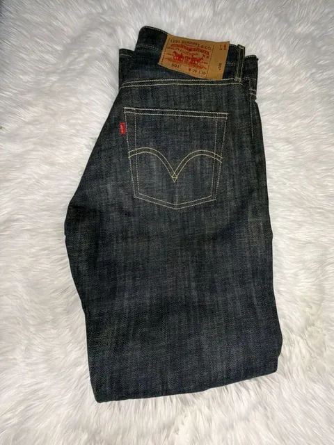 Levi's 501 Straight Leg Jeans 29x30 Dark Wash Denim