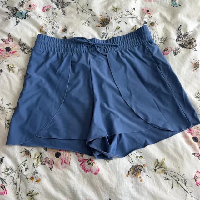Summersalt Swim Shorts Size L Blue Drawstring 2-in-1