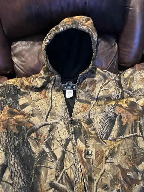 Gunflint Camouflage Hooded Jacket Size L Full Zip Realtree