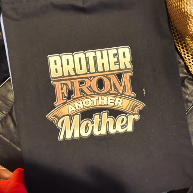 Custom Brother From Another Mother Black Drawstring Cinch Hand Bag