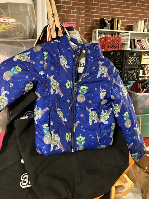Disney Pixar Toy Story Buzz Lightyear Puffer Jacket size 4