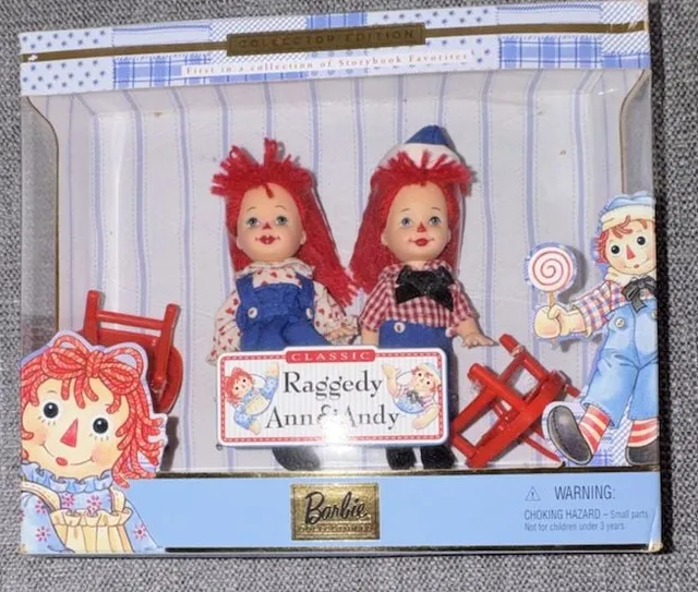 Mattel Kelly And Tommy As Raggedy Ann And Andy Doll Set New