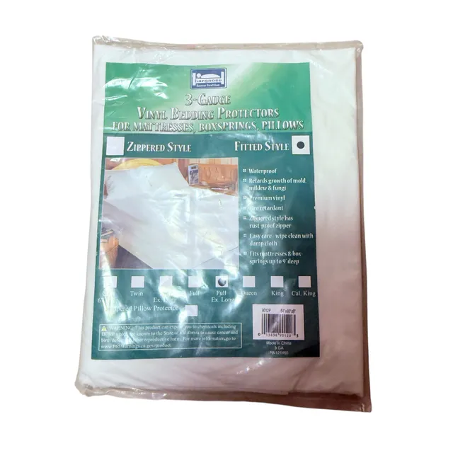 Barqooose Vinyl Mattress Protector Full Ex Long 54"x80"x9" New