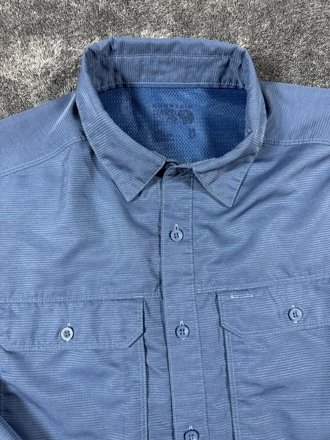 Mountain Hardwear Long Sleeve Shirt Size M Blue Button Down