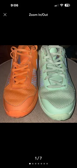 Nike Ja 1 Mismatched mens Size 8.5 Bright Mandarin Vapor Green