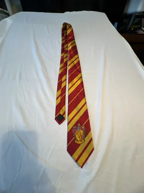 Harry Potter Gryffindor Neck Tie Striped Crest Red Gold