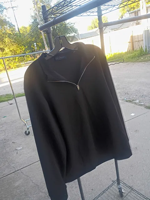 Elie Tahari Quarter Zip Pullover Black