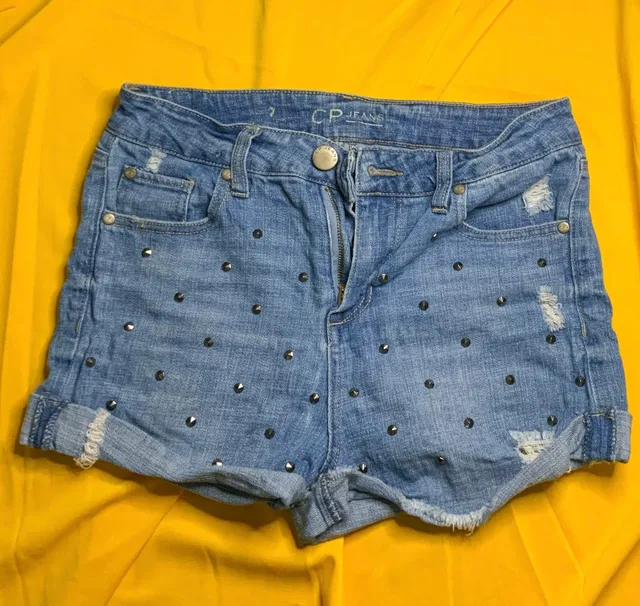 Cp Jeans Shorts Juniors Size 7 Studded Distressed
