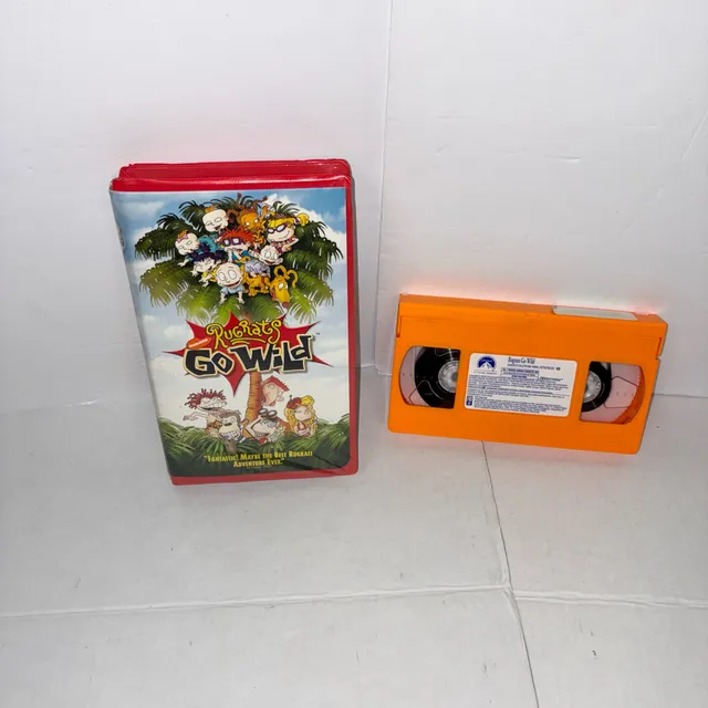 Rugrats Go Wild VHS Tape Paramount Clamshell Orange