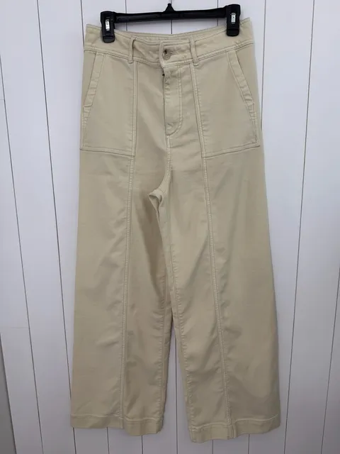 The Normal Brand Pants Size 30 Cream High Rise Wide Leg