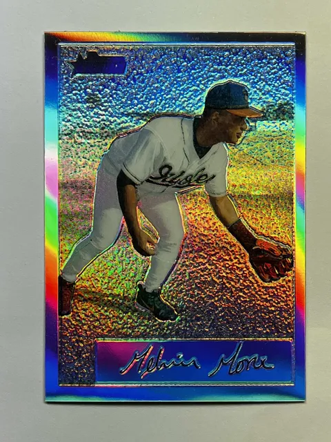 2002 Bowman Heritage #56 Melvin Mora Chrome Refractor #/350 Baltimore Orioles SP