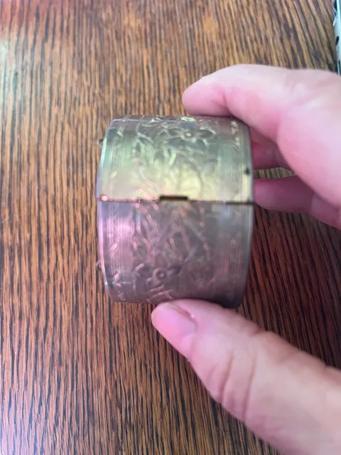 Marino Vintage Floral Engraved Clamper Hinged Bangle Bracelet
See description
