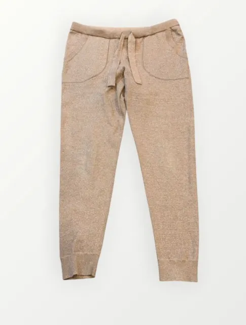 Gustav Knit Jogger Pants Size 38 Metallic Gold