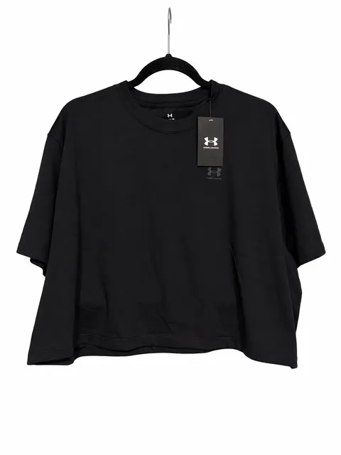 Under Armour Graphic Crop T-Shirt Size L/G Black New with Tags