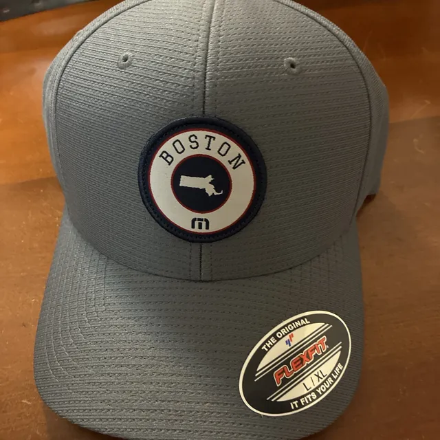 Travis Matthew Hat Fitted Cap Gray Flex Fit Size L/XL Boston Massachusetts Golf