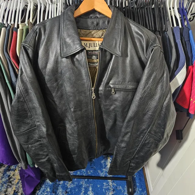 Wilsons Leather M. Julian Leather Jacket XL Black Thinsulate
