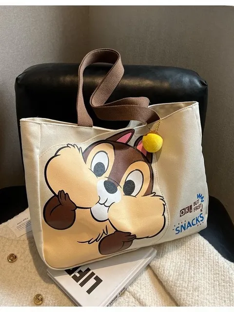 Unbranded Cute Cartoon Squirrel Canvas Tote Bag