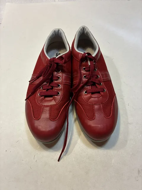 SAS FT Mesh Ruby Sneakers Red Leather Walking Shoes