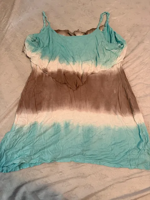 Tie-Dye Camisole Top Blue Brown