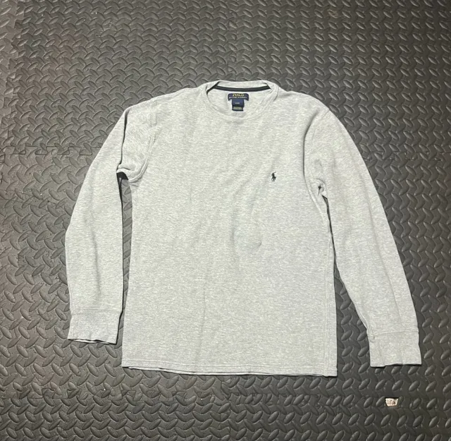 Polo Ralph Lauren Thermal Long Sleeve Shirt Size L Gray