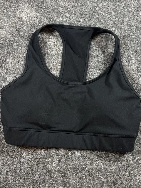 GapFit Sports Bra Size M Black Racerback Athletic Workout