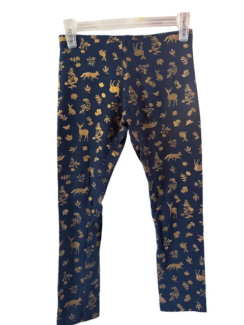 Wonder Nation Leggings Size 10-12 Navy Gold Woodland Animals
