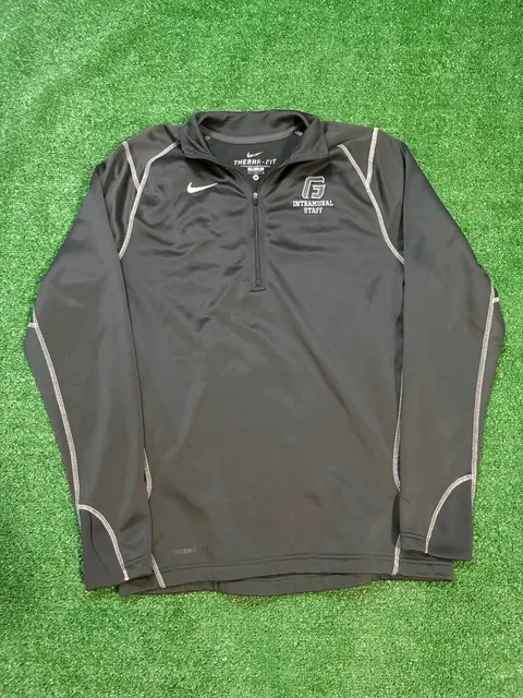 Nike Therma-Fit 1/4 Zip Pullover Size M Intramural Staff Black
