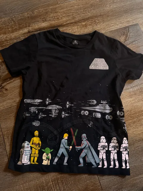 Disney Star Wars Graphic T-Shirt Size L (10/12) Black