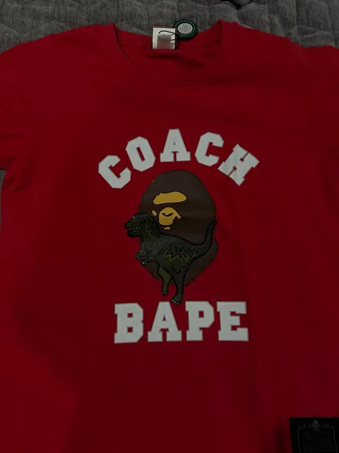 A Bathing Ape x Coach T-Shirt Red Graphic