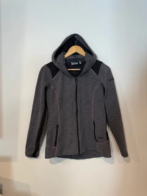 Athleta Stronger Full Zip Hoodie Size M Gray Hodges Mace