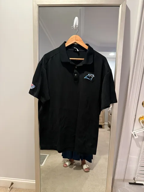 Nike Golf Carolina Panthers Miller Lite Polo Shirt XL Black