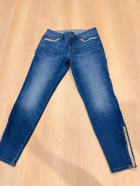 White House Black Market Skinny Jeans Size 8 Blue Ankle Zip