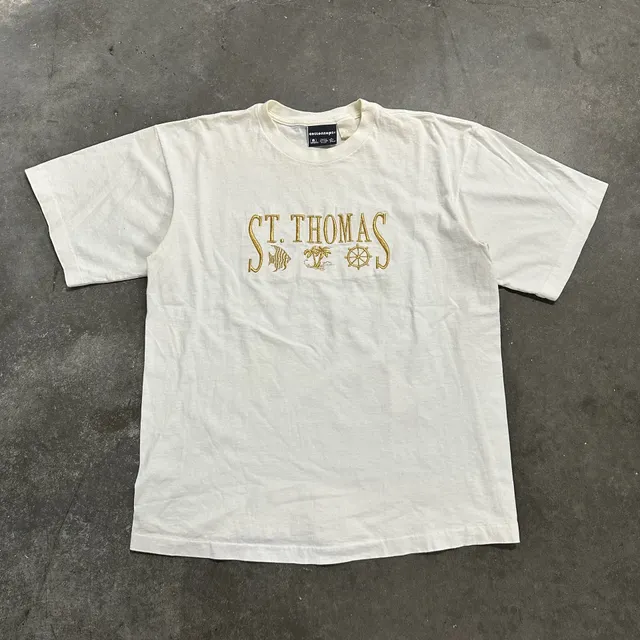 Vintage 90s St Thomas Virgin Islands Embroidered Tourist T Shirt Cotton Tops XL